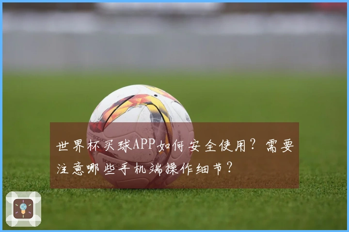 世界杯买球APP如何安全使用？需要注意哪些手机端操作细节？